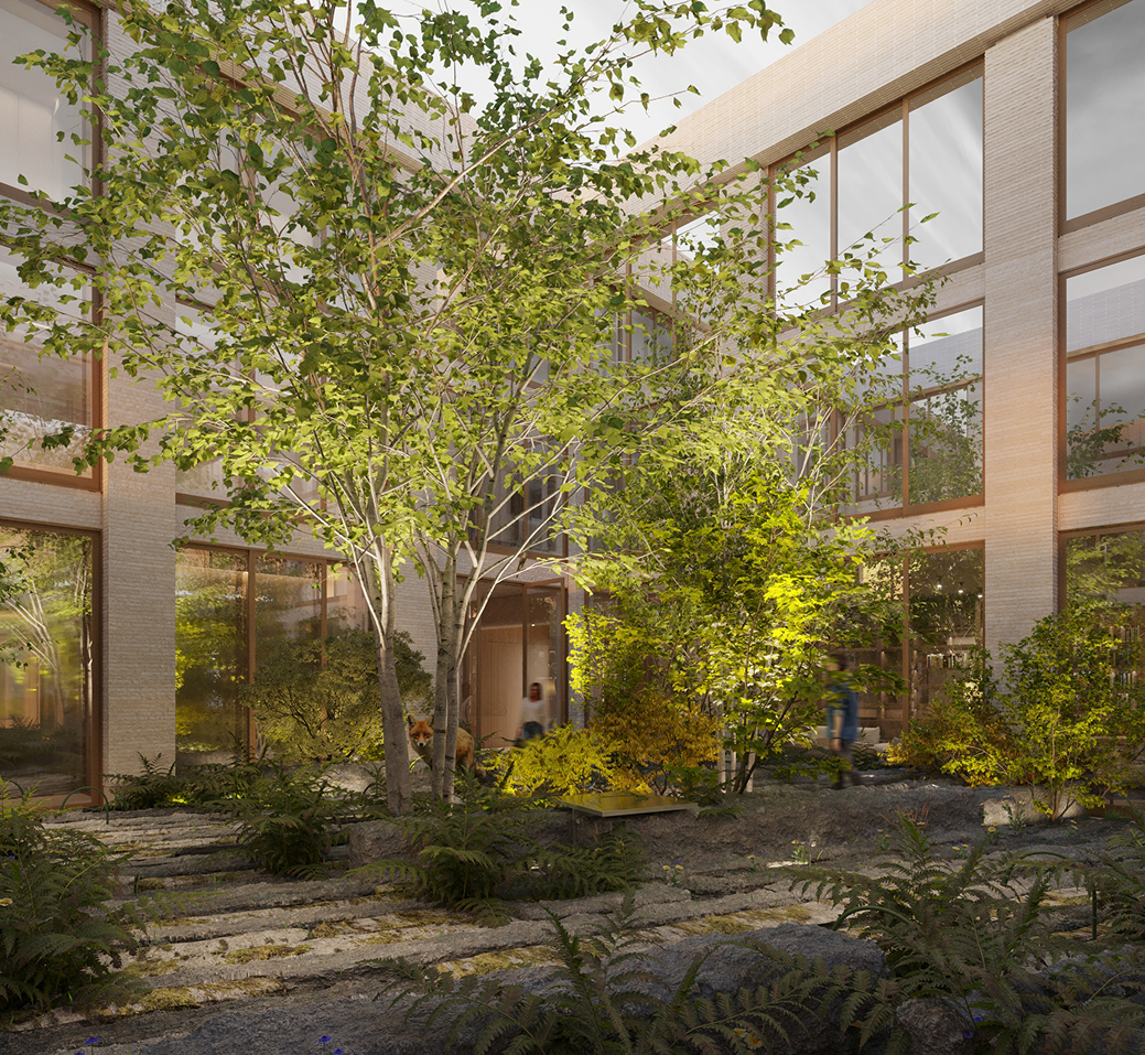 Modern Commercial Building Rendering